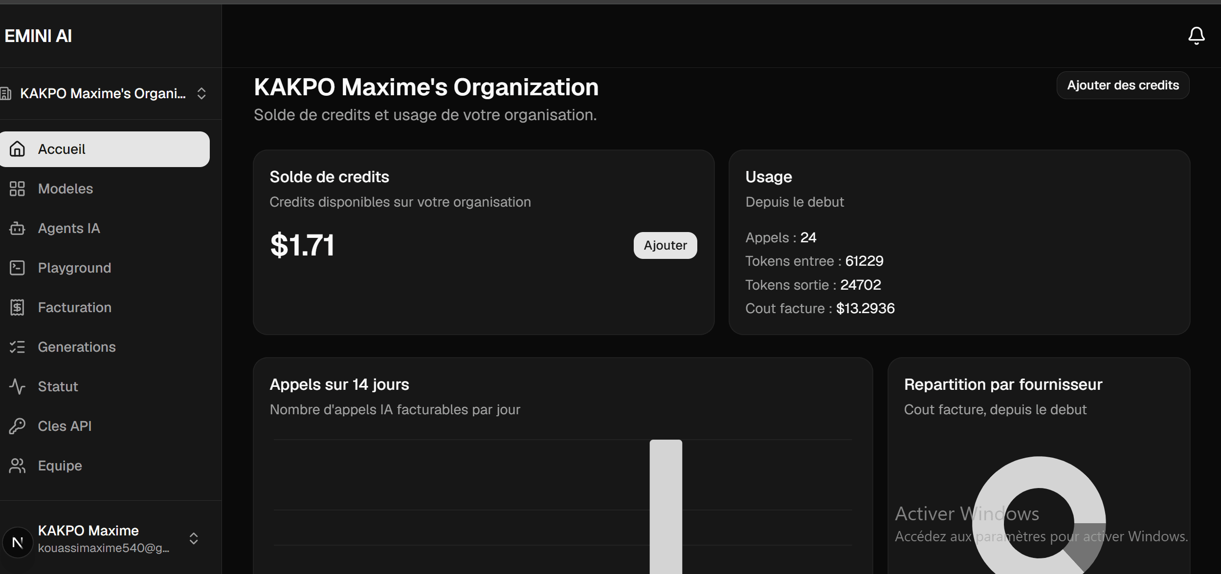 Dashboard IleAI — Accueil